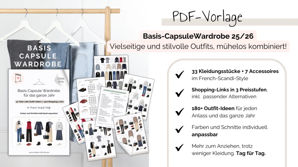 Die Basis-Capsule Wardrobe Vorlage (PDF-Leitfaden)