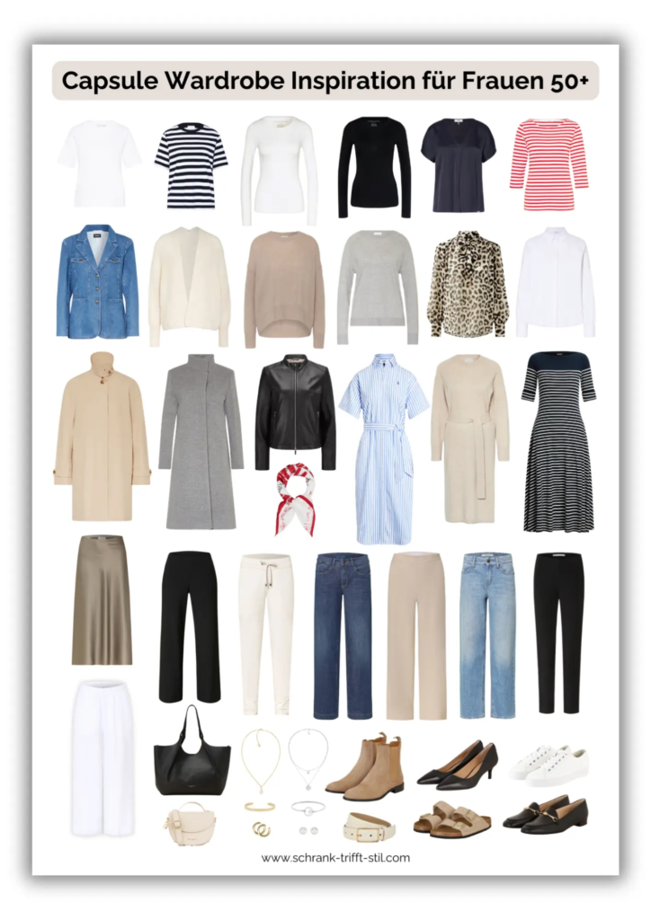 Capsule Wardrobe Vorlage 50+