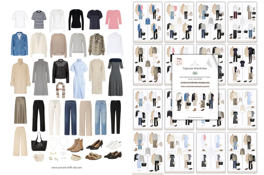 Outfits kombinieren mit einer Capsule Wardrobe ab 50