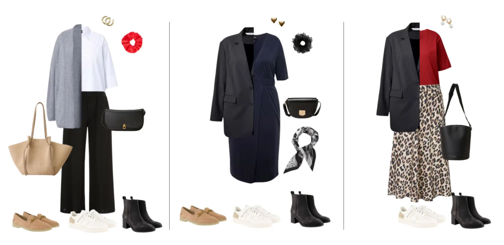 Curvy Capsule Wardrobe Beispiel-Outfits