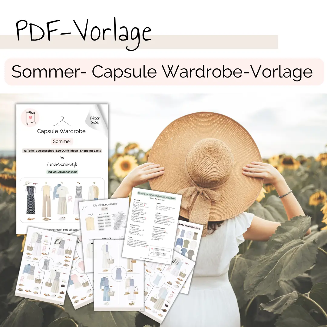 Sommer Capsule Wardrobe_quadratisch 2 Sommer Capsule Wardrobe Vorlage 2026